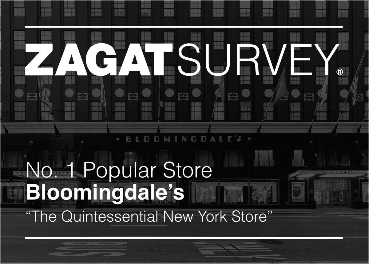 Bloomingdale's is named the most popular department store according to Zagat